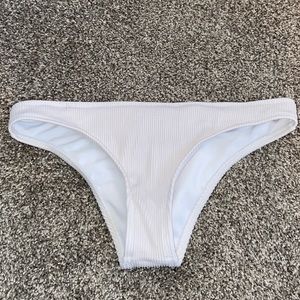 white bikini bottoms